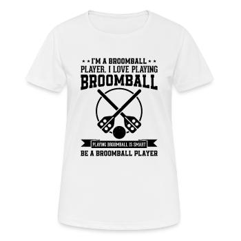 I'm A Broomball Player I Love Playing Broomball - Women's Breathable T-Shirt - white - Front - AI Model Female 172 dark (172cm)