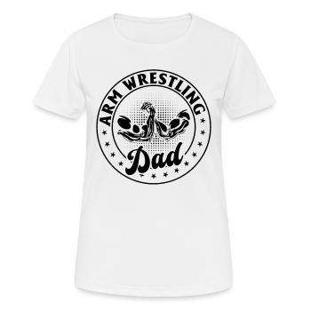 Bras de fer Papa Bras de fer Papa Bras de fer Daddy - T-shirt respirant Femme - blanc - Devant - AI Model Female 172 dark (172cm)
