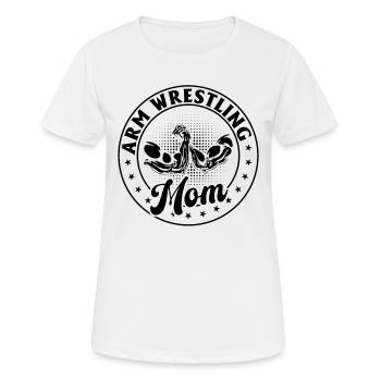 bras de fer Maman bras de fer Maman bras de fer - T-shirt respirant Femme - blanc - Devant - AI Model Female 172 dark (172cm)