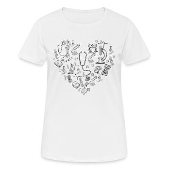 Doctor Heart Doctor Equipment Nurse Heart - Women's Breathable T-Shirt - white - Front - AI Model Female 172 dark (172cm)