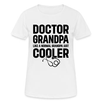 Docteur Grand-père Comme un grand-père normal Juste plus cool - - T-shirt respirant Femme - blanc - Devant - AI Model Female 172 dark (172cm)