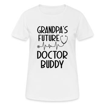 Doctor Kids - Le futur docteur de grand-père Buddy - T-shirt respirant Femme - blanc - Devant - AI Model Female 172 dark (172cm)