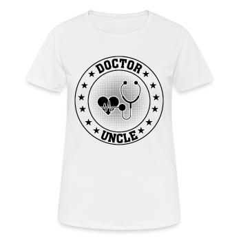 Doctor Uncle - Frauen T-Shirt atmungsaktiv - Weiß - Vorne - AI Model Female 172 dark (172cm)