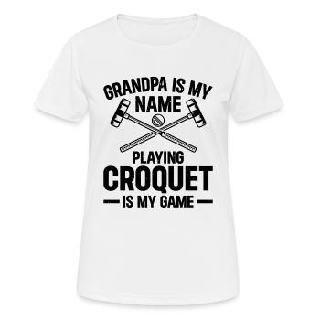 Croquet Grandpa Croquet Player Croquet Grandpa - Women's Breathable T-Shirt - white - Front - AI Model Female 172 dark (172cm)