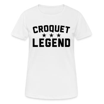 Playing Croquet Player - Croquet Legend - Women's Breathable T-Shirt - white - Front - AI Model Female 172 dark (172cm)