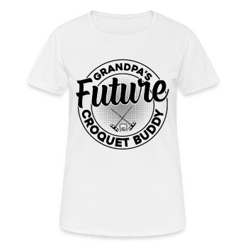 Grandpa's Future Croquet Buddy - Baby Croquet - Women's Breathable T-Shirt - white - Front - AI Model Female 172 dark (172cm)