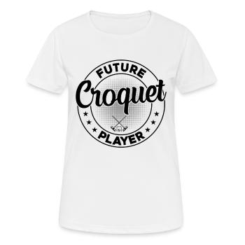Future Croquet Player - Baby Croquet Player - Women's Breathable T-Shirt - white - Front - AI Model Female 172 dark (172cm)