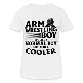 Arm Wrestling Boy It's Like A Normal Boy But Much - Frauen T-Shirt atmungsaktiv - Weiß - Vorne - AI Model Female 172 dark (172cm)