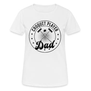Croquet Player Dad - Croquet Game Croquet Daddy - Women's Breathable T-Shirt - white - Front - AI Model Female 172 dark (172cm)