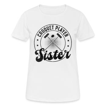Croquet Player Sister - Croquet Game Croquet Siste - Women's Breathable T-Shirt - white - Front - AI Model Female 172 dark (172cm)