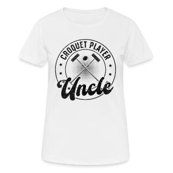 Croquet Player Uncle - Croquet Game Croquet Uncle - Frauen T-Shirt atmungsaktiv - Weiß - Vorne - AI Model Female 172 dark (172cm)