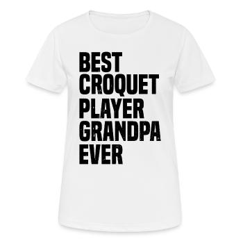 Best Croquet Player Grandpa Ever - Croquet Player - Women's Breathable T-Shirt - white - Front - AI Model Female 172 dark (172cm)