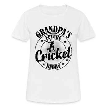 Cricketing Cricket Player - Grandpa's Future Crick - Frauen T-Shirt atmungsaktiv - Weiß - Vorne - AI Model Female 172 dark (172cm)