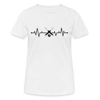 Cricket Heartbeat Heart Cricket - Frauen T-Shirt atmungsaktiv - Weiß - Vorne - AI Model Female 172 dark (172cm)
