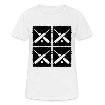 Cricket Retro Cricket Cricketing Cricket Player - Frauen T-Shirt atmungsaktiv - Weiß - Vorne - AI Model Female 172 dark (172cm)
