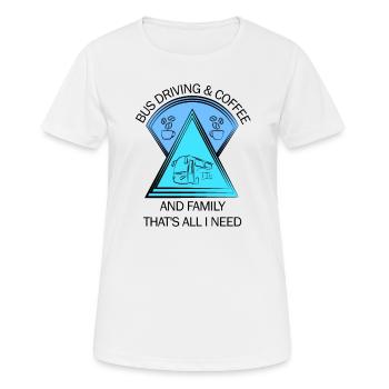 Bus Busfahrer Schulbus Autobus Busfahrerin Kaffee - Frauen T-Shirt atmungsaktiv - Weiß - Vorne - AI Model Female 172 dark (172cm)