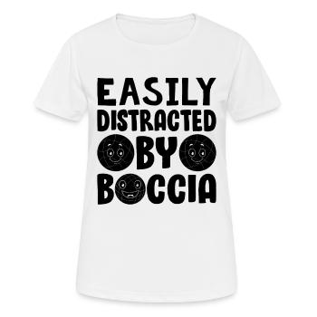 Facilement distrait par le boccia - T-shirt respirant Femme - blanc - Devant - AI Model Female 172 dark (172cm)