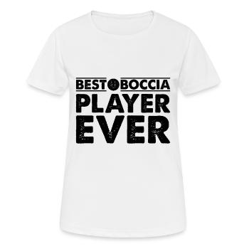 Best Boccia Player Ever - Bocce Ball Player Boccia - Women's Breathable T-Shirt - white - Front - AI Model Female 172 dark (172cm)
