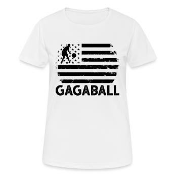 Gagaball Player Gagaball US Flag Gagaball - Frauen T-Shirt atmungsaktiv - Weiß - Vorne - AI Model Female 172 dark (172cm)