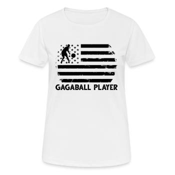 Gagaball Gagaball US Flag Gagaball Player - Frauen T-Shirt atmungsaktiv - Weiß - Vorne - AI Model Female 172 dark (172cm)