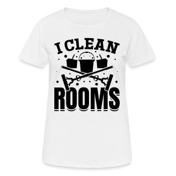 I Chambres propres - Ménage Femme de ménage Maison C - T-shirt respirant Femme - blanc - Devant - AI Model Female 172 dark (172cm)