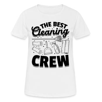 Femme de ménage Concierge - La meilleure équipe de nettoyage - T-shirt respirant Femme - blanc - Devant - AI Model Female 172 dark (172cm)
