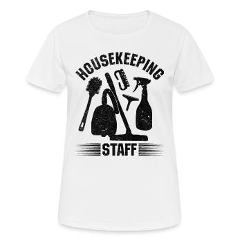 Personnel d’entretien ménager Gouvernante - T-shirt respirant Femme - blanc - Devant - AI Model Female 172 dark (172cm)