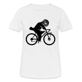 Gravel Vélo Bikepacking paresseux - T-shirt respirant Femme - blanc - Devant - AI Model Female 172 dark (172cm)