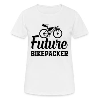 Bikepacking Toddler Future Bikepacker - T-shirt respirant Femme - blanc - Devant - AI Model Female 172 dark (172cm)