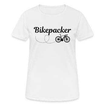 Vélo de gravier Bikepacker - T-shirt respirant Femme - blanc - Devant - AI Model Female 172 dark (172cm)