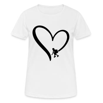 Roller Skating Heart Roller Skater - Frauen T-Shirt atmungsaktiv - Weiß - Vorne - AI Model Female 172 dark (172cm)