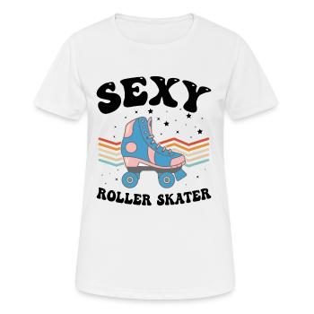 Roller Skates Roller Skater Sexy Roller Skater - Frauen T-Shirt atmungsaktiv - Weiß - Vorne - AI Model Female 172 dark (172cm)