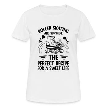 Roller Skating And Sunshine The Perfect Recipe For - Frauen T-Shirt atmungsaktiv - Weiß - Vorne - AI Model Female 172 dark (172cm)