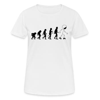 Funny Roller Skating Evolution - Frauen T-Shirt atmungsaktiv - Weiß - Vorne - AI Model Female 172 dark (172cm)