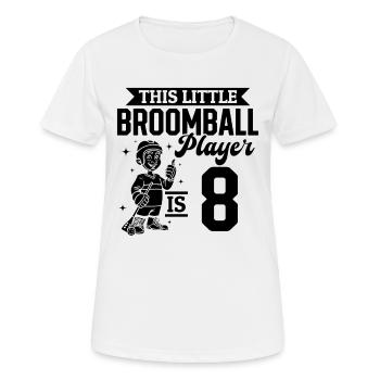 8th Birthday Broomball Player Birthday Broomball K - Women's Breathable T-Shirt - white - Front - AI Model Female 172 dark (172cm)