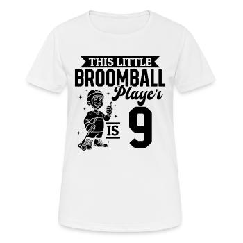 9th Birthday Broomball Player Birthday Broomball K - Frauen T-Shirt atmungsaktiv - Weiß - Vorne - AI Model Female 172 dark (172cm)
