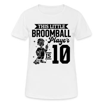 10th Birthday Broomball Player Birthday Broomball - Frauen T-Shirt atmungsaktiv - Weiß - Vorne - AI Model Female 172 dark (172cm)