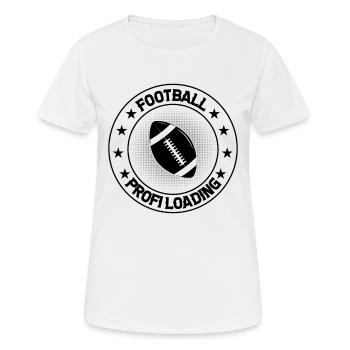 Football Profi Loading American Football Player - Frauen T-Shirt atmungsaktiv - Weiß - Vorne - AI Model Female 172 dark (172cm)