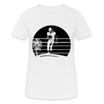 Football Player Silhouette - Frauen T-Shirt atmungsaktiv - Weiß - Vorne - AI Model Female 172 dark (172cm)