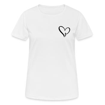 American Football Heart Football Player - Frauen T-Shirt atmungsaktiv - Weiß - Vorne - AI Model Female 172 dark (172cm)