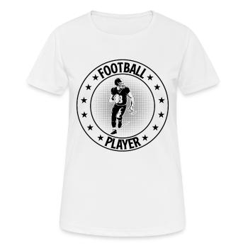 American Football Player Football Player - Frauen T-Shirt atmungsaktiv - Weiß - Vorne - AI Model Female 172 dark (172cm)