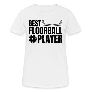 Floorball Floorball - Best Floorball player - Women's Breathable T-Shirt - white - Front - AI Model Female 172 dark (172cm)