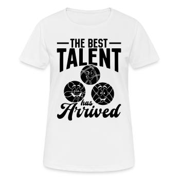 The best talent has arrived - Bocce Ball Player Bo - Frauen T-Shirt atmungsaktiv - Weiß - Vorne - AI Model Female 172 dark (172cm)