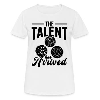 The Talent Has Arrived - Bocce Ball Player Boccia - Frauen T-Shirt atmungsaktiv - Weiß - Vorne - AI Model Female 172 dark (172cm)