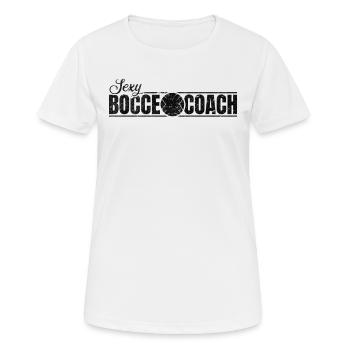 Entraîneur de pétanque sexy - Joueur de pétanque Joueur de boccia - T-shirt respirant Femme - blanc - Devant - AI Model Female 172 dark (172cm)