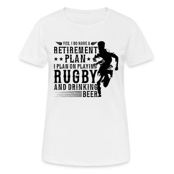 Oui, j’ai un plan de retraite auquel j’ai l’intention de jouer - T-shirt respirant Femme - blanc - Devant - AI Model Female 172 dark (172cm)