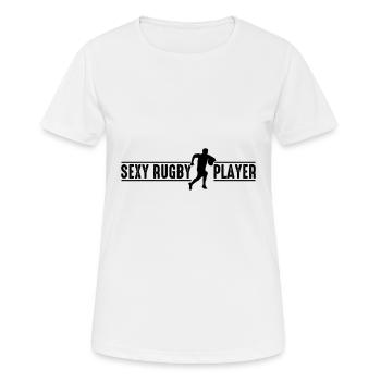 Sexy Rugby Player - Frauen T-Shirt atmungsaktiv - Weiß - Vorne - AI Model Female 172 dark (172cm)