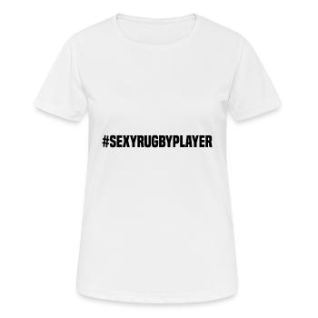 #SexyRugbyPlayer - Sexy Rugby Player - Frauen T-Shirt atmungsaktiv - Weiß - Vorne - AI Model Female 172 dark (172cm)