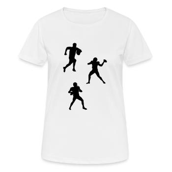 Rugby Player Silhouette Rugby Silhouette Rugby - Women's Breathable T-Shirt - white - Front - AI Model Female 172 dark (172cm)