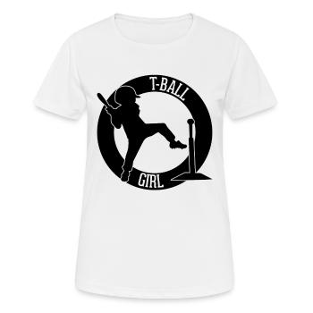T-Ball Sister Teeball Sister - Frauen T-Shirt atmungsaktiv - Weiß - Vorne - AI Model Female 172 dark (172cm)